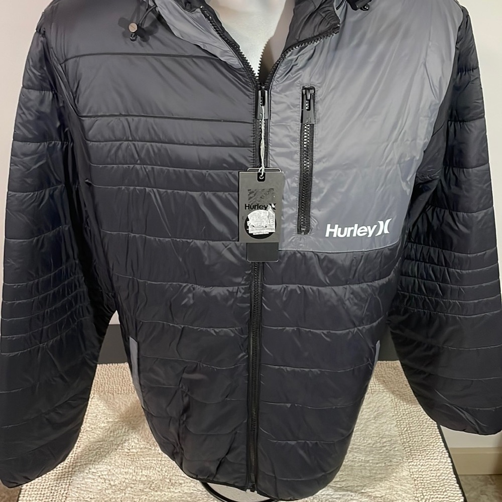 Hurley Carrick Packable Full Zip Puffer Jacket - Picture 3 of 5